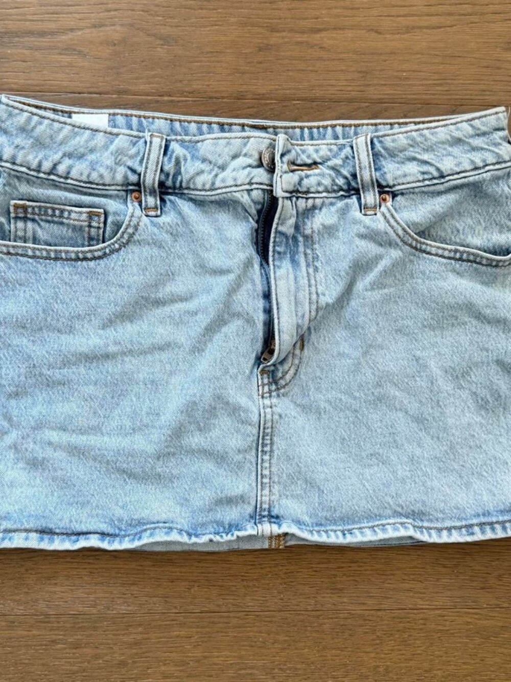 Pacsun light wash denim mini